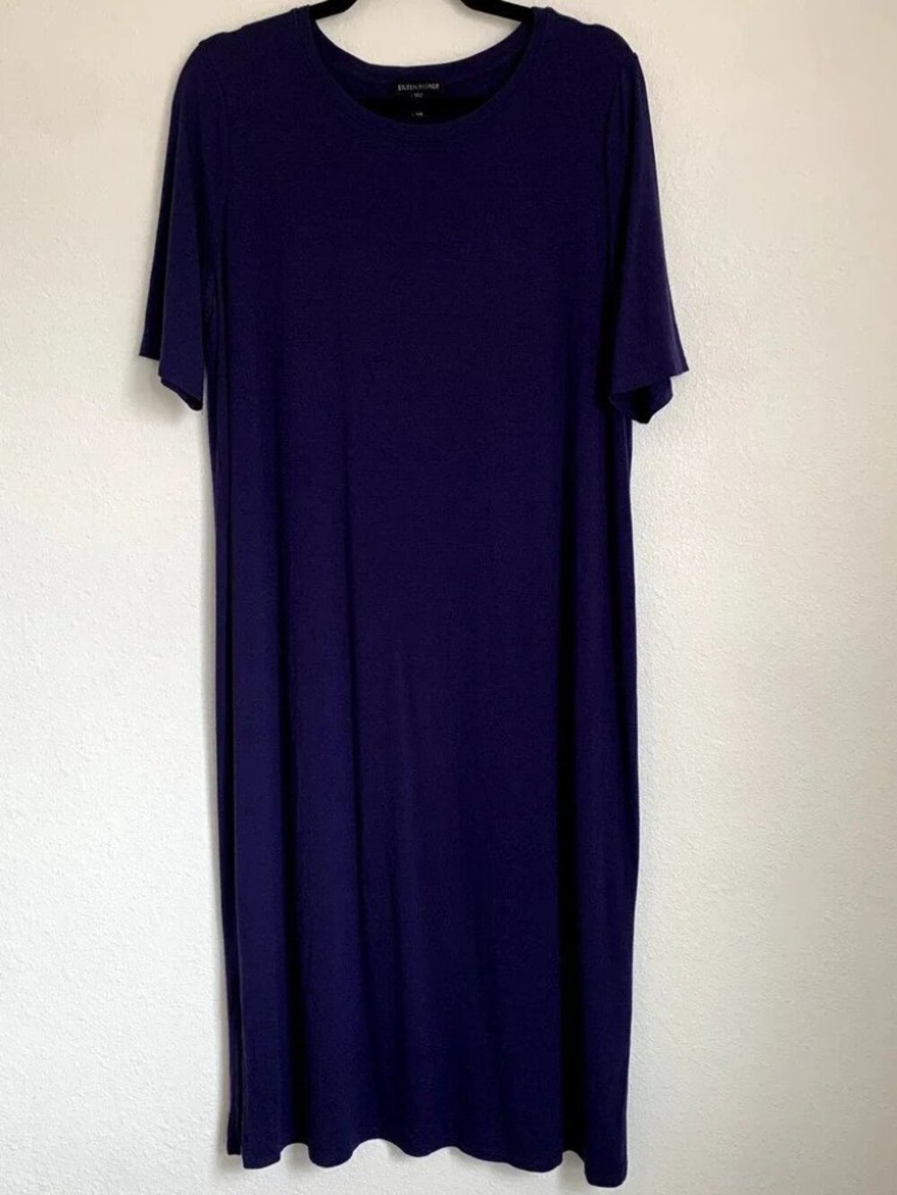 Eileen Fisher Purple T-Shirt Maxi Dress Size Medium